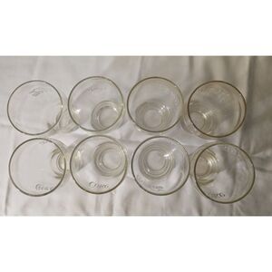 Vintage Clear Glass Coca-Cola Script Glasses (Set of 8)